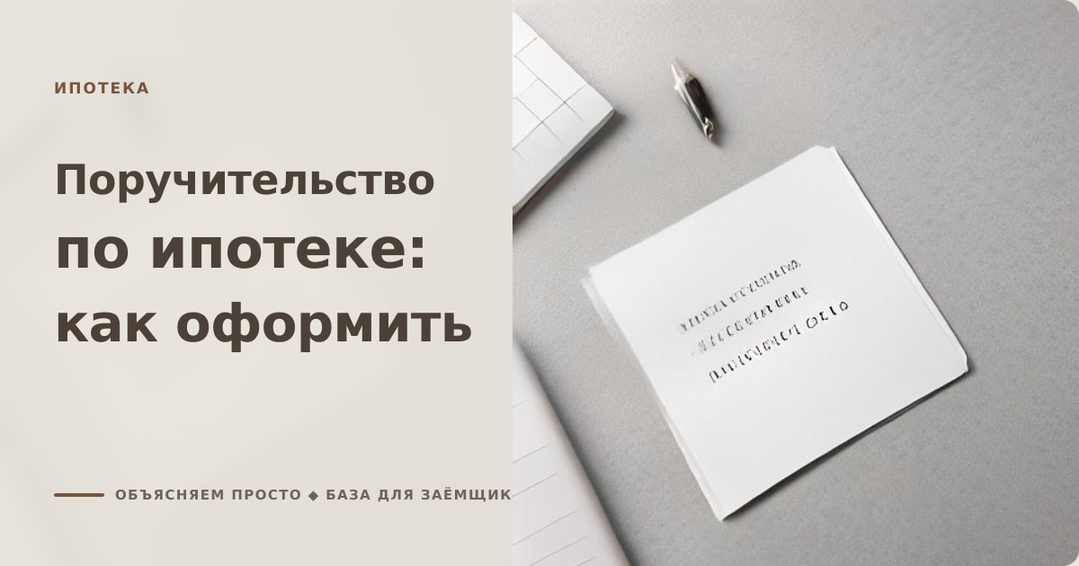 Иллюстрация к статье «Поручительство по ипотеке: как оформить и что проверить»