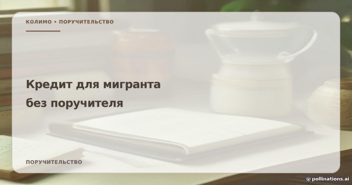 Иллюстрация к статье «Кредит для мигранта без поручителя: реально ли и где»