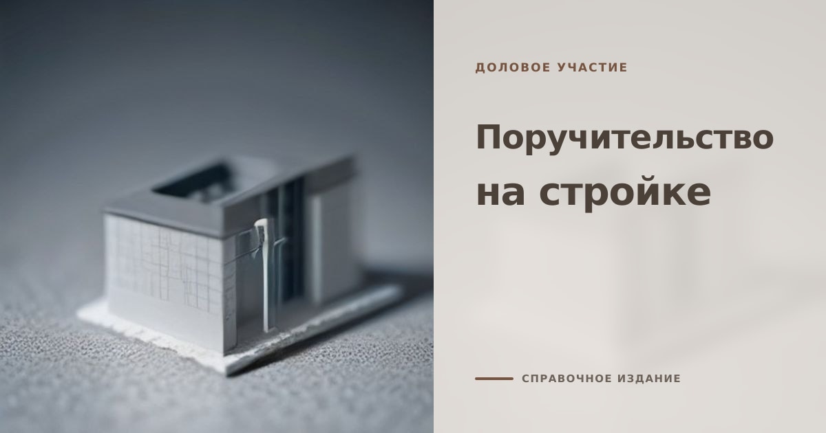 Иллюстрация к статье «Поручительство на строительство квартиры»
