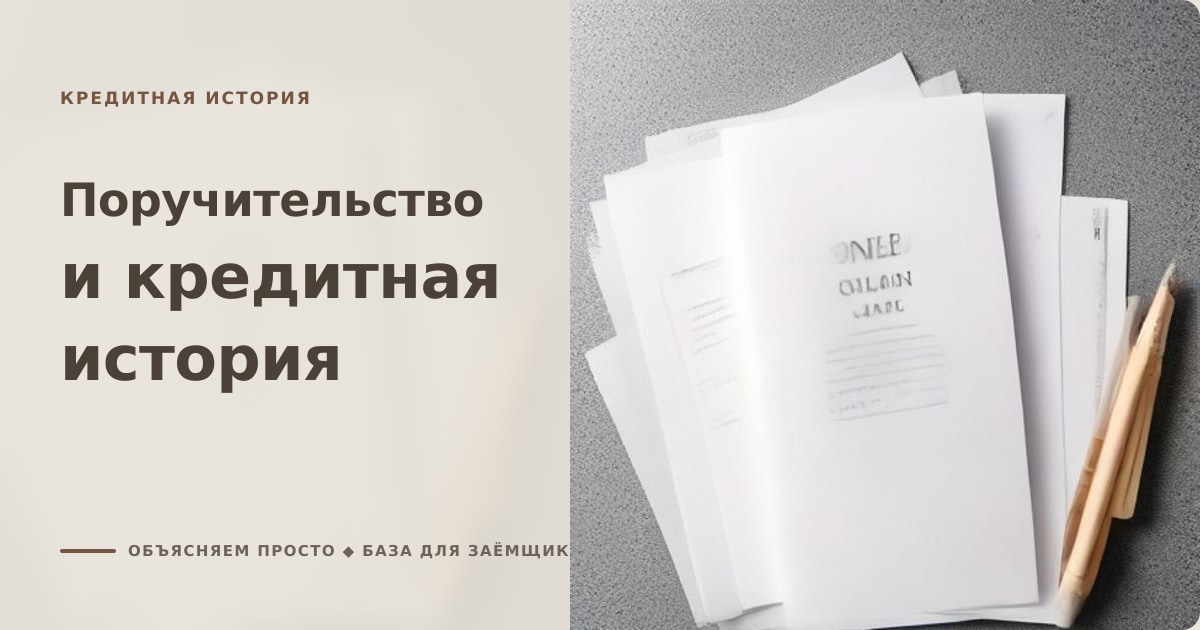 Иллюстрация к статье «Поручительство и кредитная история: как подпись меняет рейтинг»