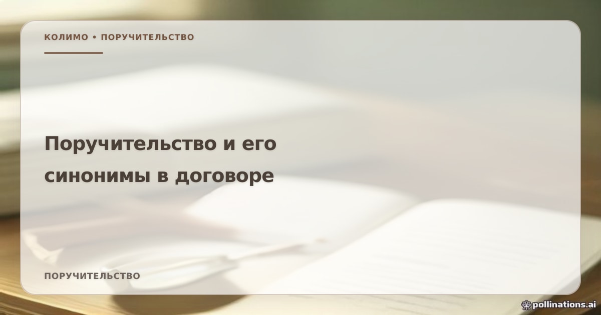 Иллюстрация к статье «Разбор поручительства: синонимичные понятия и их значение»