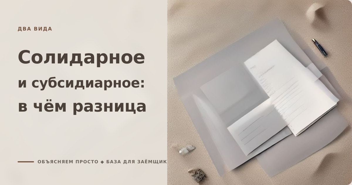 Иллюстрация к статье «Солидарное и субсидиарное поручительство: в чём разница»